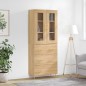 vidaXL Aparador alto madera contrachapada color roble 69,5x34x180 cm vidaXL Aparador alto madera contrachapada color roble 69,5x34x180 cm