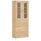 vidaXL Aparador alto madera contrachapada color roble 69,5x34x180 cm vidaXL Aparador alto madera contrachapada color roble 69,5x34x180 cm