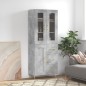 vidaXL Aparador alto madera contrachapada gris hormigón 69,5x34x180 cm vidaXL Aparador alto madera contrachapada gris hormigón 69,5x34x180 cm