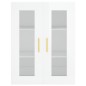 vidaXL Aparador alto madera contrachapada blanco brillo 69,5x34x180 cm