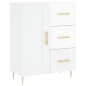 vidaXL Aparador alto madera contrachapada blanco brillo 69,5x34x180 cm