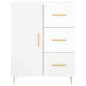 vidaXL Aparador alto madera contrachapada blanco brillo 69,5x34x180 cm