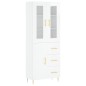 vidaXL Aparador alto madera contrachapada blanco brillo 69,5x34x180 cm vidaXL Aparador alto madera contrachapada blanco brillo 69,5x34x180 cm