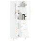 vidaXL Aparador alto madera contrachapada blanco brillo 69,5x34x180 cm vidaXL Aparador alto madera contrachapada blanco brillo 69,5x34x180 cm