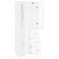 vidaXL Aparador alto madera contrachapada blanco brillo 69,5x34x180 cm vidaXL Aparador alto madera contrachapada blanco brillo 69,5x34x180 cm