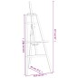 vidaXL Caballete de pintura madera maciza pino 53,5x95x127 cm vidaXL Caballete de pintura madera maciza pino 53,5x95x127 cm