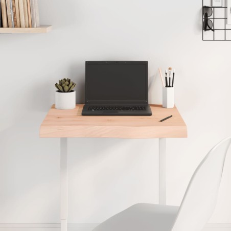 vidaXL Tablero de mesa madera maciza roble sin tratar 60x40x(2-6) cm