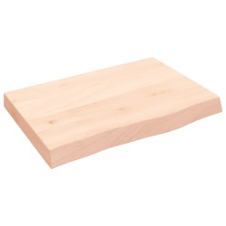 vidaXL Tablero de mesa madera maciza roble sin tratar 60x40x(2-6) cm