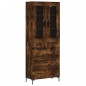 vidaXL Aparador alto madera contrachapada roble ahumado 69,5x34x180 cm vidaXL Aparador alto madera contrachapada roble ahumado 69,5x34x180 cm