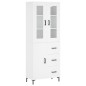 vidaXL Aparador alto madera contrachapada blanco 69,5x34x180 cm vidaXL Aparador alto madera contrachapada blanco 69,5x34x180 cm