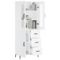 vidaXL Aparador alto madera contrachapada blanco 69,5x34x180 cm vidaXL Aparador alto madera contrachapada blanco 69,5x34x180 cm