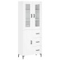 vidaXL Aparador alto madera contrachapada blanco brillo 69,5x34x180 cm vidaXL Aparador alto madera contrachapada blanco brillo 69,5x34x180 cm