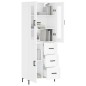vidaXL Aparador alto madera contrachapada blanco brillo 69,5x34x180 cm vidaXL Aparador alto madera contrachapada blanco brillo 69,5x34x180 cm