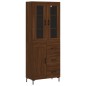 vidaXL Aparador alto madera contrachapada marrón roble 69,5x34x180 cm vidaXL Aparador alto madera contrachapada marrón roble 69,5x34x180 cm