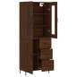 vidaXL Aparador alto madera contrachapada marrón roble 69,5x34x180 cm vidaXL Aparador alto madera contrachapada marrón roble 69,5x34x180 cm