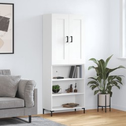 vidaXL Aparador alto madera contrachapada blanco 69,5x34x180 cm