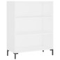 vidaXL Aparador alto madera contrachapada blanco 69,5x34x180 cm