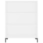 vidaXL Aparador alto madera contrachapada blanco 69,5x34x180 cm