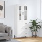 vidaXL Aparador alto madera contrachapada blanco 69,5x34x180 cm vidaXL Aparador alto madera contrachapada blanco 69,5x34x180 cm