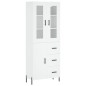 vidaXL Aparador alto madera contrachapada blanco 69,5x34x180 cm vidaXL Aparador alto madera contrachapada blanco 69,5x34x180 cm