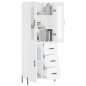 vidaXL Aparador alto madera contrachapada blanco 69,5x34x180 cm vidaXL Aparador alto madera contrachapada blanco 69,5x34x180 cm