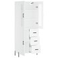 vidaXL Aparador alto madera contrachapada blanco 69,5x34x180 cm vidaXL Aparador alto madera contrachapada blanco 69,5x34x180 cm