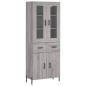 vidaXL Aparador alto madera contrachapada gris sonoma 69,5x34x180 cm vidaXL Aparador alto madera contrachapada gris sonoma 69,5x34x180 cm
