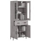 vidaXL Aparador alto madera contrachapada gris sonoma 69,5x34x180 cm vidaXL Aparador alto madera contrachapada gris sonoma 69,5x34x180 cm