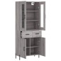 vidaXL Aparador alto madera contrachapada gris sonoma 69,5x34x180 cm vidaXL Aparador alto madera contrachapada gris sonoma 69,5x34x180 cm