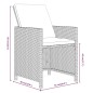 vidaXL Set de comedor jardín 11 pzas con cojines ratán sintético negro vidaXL Set de comedor jardín 11 pzas con cojines ratán sintético negro