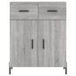 vidaXL Aparador alto madera contrachapada gris sonoma 69,5x34x180 cm vidaXL Aparador alto madera contrachapada gris sonoma 69,5x34x180 cm
