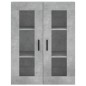 vidaXL Aparador alto madera contrachapada gris hormigón 69,5x34x180 cm vidaXL Aparador alto madera contrachapada gris hormigón 69,5x34x180 cm