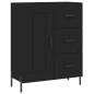 vidaXL Aparador alto madera contrachapada negro 69,5x34x180 cm vidaXL Aparador alto madera contrachapada negro 69,5x34x180 cm
