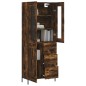 vidaXL Aparador alto madera contrachapada roble ahumado 69,5x34x180 cm vidaXL Aparador alto madera contrachapada roble ahumado 69,5x34x180 cm