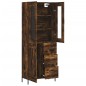 vidaXL Aparador alto madera contrachapada roble ahumado 69,5x34x180 cm vidaXL Aparador alto madera contrachapada roble ahumado 69,5x34x180 cm