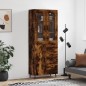 vidaXL Aparador alto madera contrachapada roble ahumado 69,5x34x180 cm vidaXL Aparador alto madera contrachapada roble ahumado 69,5x34x180 cm