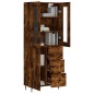 vidaXL Aparador alto madera contrachapada roble ahumado 69,5x34x180 cm vidaXL Aparador alto madera contrachapada roble ahumado 69,5x34x180 cm