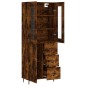 vidaXL Aparador alto madera contrachapada roble ahumado 69,5x34x180 cm vidaXL Aparador alto madera contrachapada roble ahumado 69,5x34x180 cm