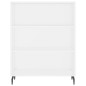 vidaXL Aparador alto madera contrachapada blanco 69,5x34x180 cm