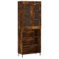 vidaXL Aparador alto madera contrachapada roble ahumado 69,5x34x180 cm vidaXL Aparador alto madera contrachapada roble ahumado 69,5x34x180 cm