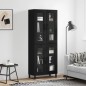 vidaXL Aparador alto madera contrachapada negro 69,5x34x180 cm vidaXL Aparador alto madera contrachapada negro 69,5x34x180 cm