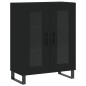 vidaXL Aparador alto madera contrachapada negro 69,5x34x180 cm vidaXL Aparador alto madera contrachapada negro 69,5x34x180 cm