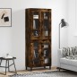 vidaXL Aparador alto madera contrachapada roble ahumado 69,5x34x180 cm vidaXL Aparador alto madera contrachapada roble ahumado 69,5x34x180 cm