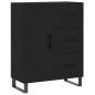 vidaXL Aparador alto madera contrachapada negro 69,5x34x180 cm vidaXL Aparador alto madera contrachapada negro 69,5x34x180 cm