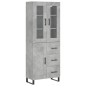 vidaXL Aparador alto madera contrachapada gris hormigón 69,5x34x180 cm vidaXL Aparador alto madera contrachapada gris hormigón 69,5x34x180 cm