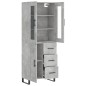 vidaXL Aparador alto madera contrachapada gris hormigón 69,5x34x180 cm vidaXL Aparador alto madera contrachapada gris hormigón 69,5x34x180 cm