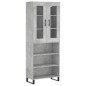 vidaXL Aparador alto madera contrachapada gris hormigón 69,5x34x180 cm vidaXL Aparador alto madera contrachapada gris hormigón 69,5x34x180 cm