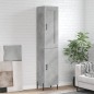 vidaXL Aparador de madera contrachapada gris hormigón 34,5x34x180 cm vidaXL Aparador de madera contrachapada gris hormigón 34,5x34x180 cm