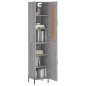 vidaXL Aparador alto madera contrachapada gris Sonoma 34,5x34x180 cm vidaXL Aparador alto madera contrachapada gris Sonoma 34,5x34x180 cm