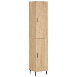 vidaXL Aparador de madera contrachapada roble Sonoma 34,5x34x180 cm